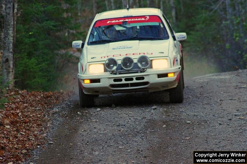 Colin McCleery / Jimmy Brandt in their Ford Merkur XR4Ti on SS5 (Herman II)