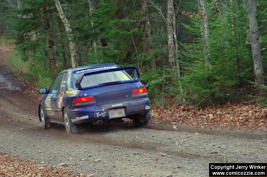 Chad Haines / Paul Oliver in their Subaru Impreza 2.5RS on SS5 (Herman II)