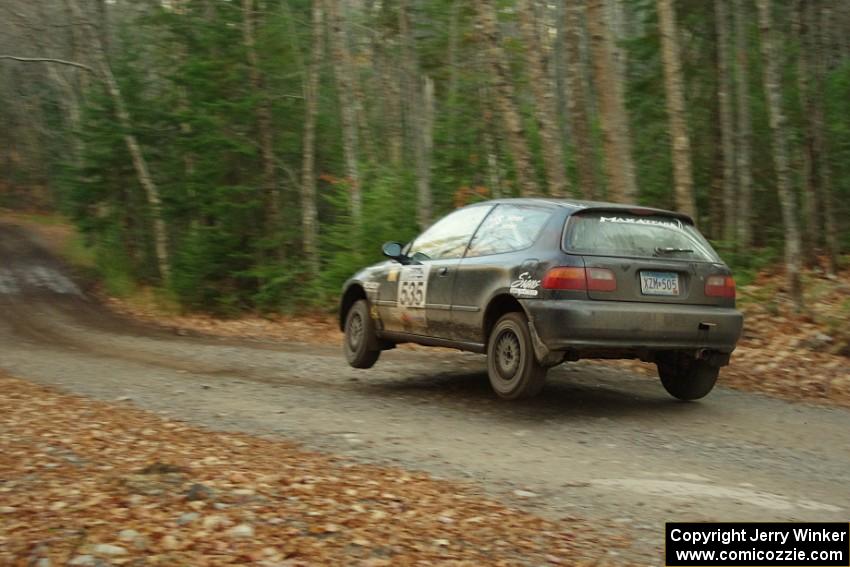 Silas Himes / Matt Himes in their Honda Civic on SS5 (Herman II)