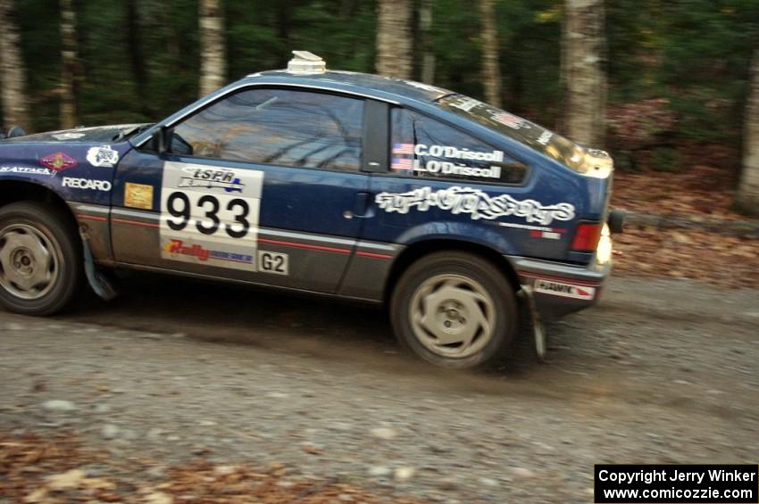 Chris O'Driscoll / Lori O'Driscoll in their Honda CRX on SS5 (Herman II)