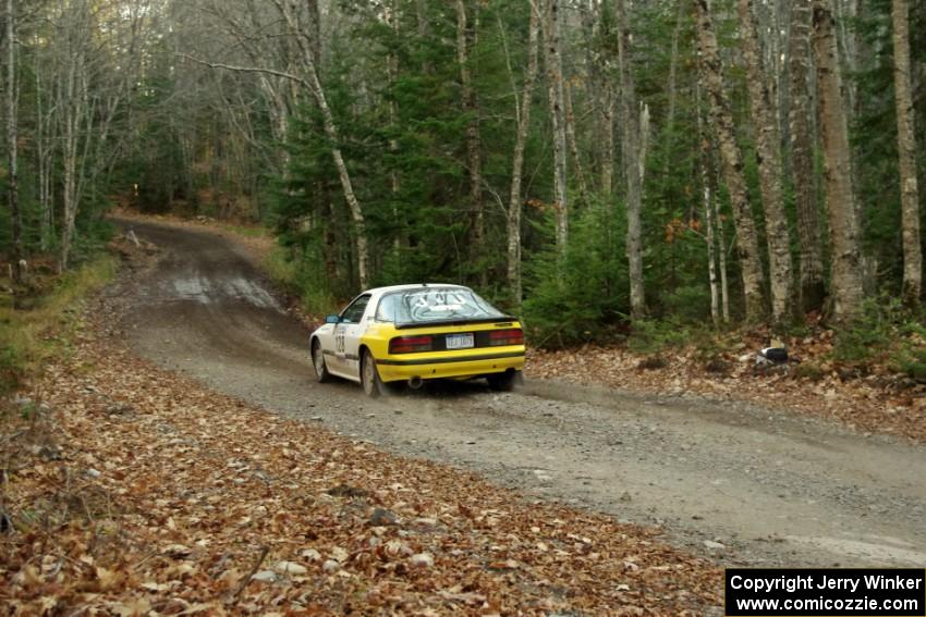 Mychal Summers / Ryan DesLaurier in their Mazda RX-7 on SS5 (Herman II)