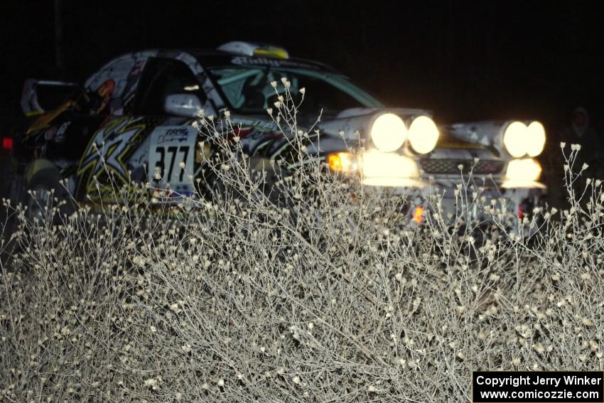 Mason Moyle / Gary Barton in their Subaru Impreza on SS10 (Far Point II)