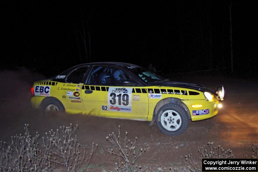 Chris Greenhouse / Brian Johnson in their Plymouth Neon on SS10 (Far Point II)