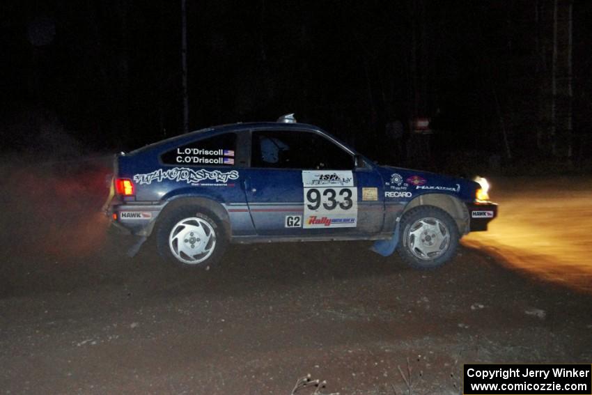 Chris O'Driscoll / Lori O'Driscoll in their Honda CRX on SS10 (Far Point II)