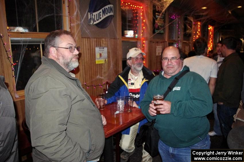 Jeff Secor, Jimmy Brandt and Ben Bradley at The Downtowner after the rally.