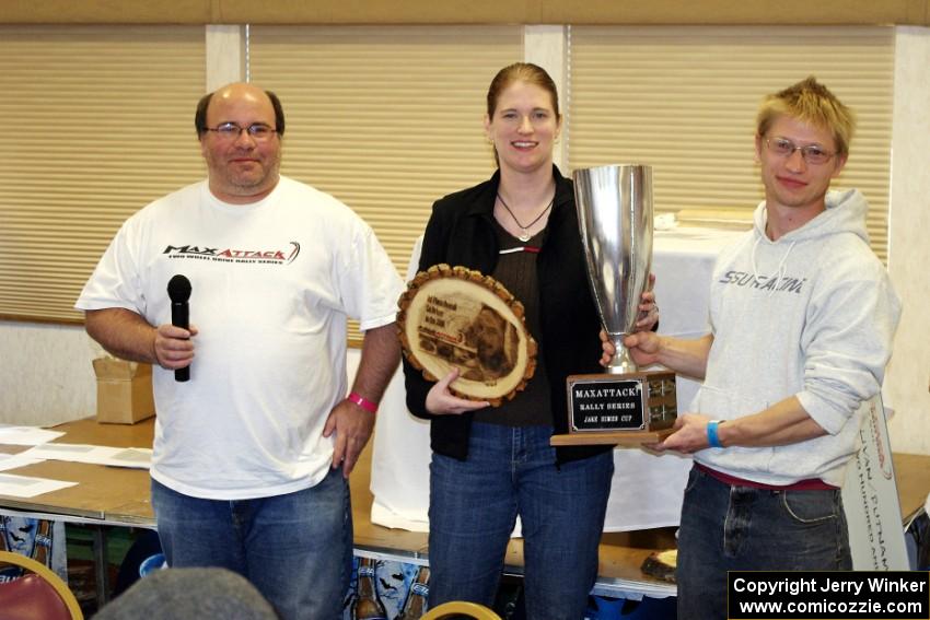 Karen Wagner won the Jake Himes Cup (along with Lauchlin O'Sullivan) as 'MaxAttack Co-driver of the Year'