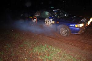 Chad Haines / Paul Oliver in their Subaru Impreza 2.5RS on SS9 (Bob Lake 2)