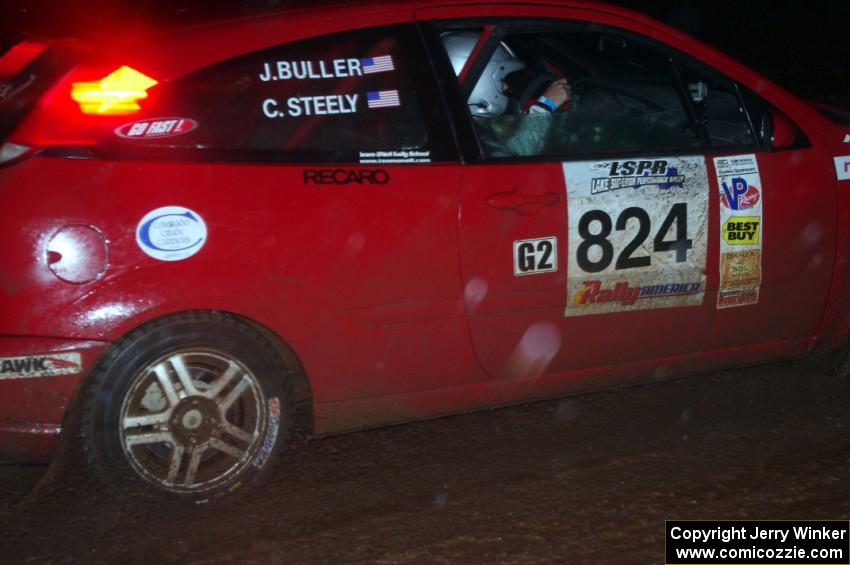 Cameron Steely / Josh Buller in their Ford Focus on SS9 (Bob Lake 2)