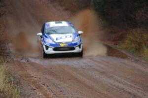 Dillon Van Way / Jake Blattner Ford Fiesta near the finish of SS10 (Menge Creek 1)