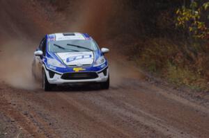 Dillon Van Way / Jake Blattner Ford Fiesta near the finish of SS10 (Menge Creek 1)