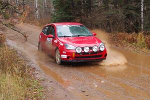 Cameron Steely / Josh Buller in their Ford Focus near the finish of SS10 (Menge Creek 1)