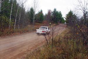 Steve Brockelman / Dustin Masters in their GMC Sonoma near the finish of SS10 (Menge Creek 1)