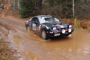 Ian Seppanen / Dexter Clark in their Nissan 240SX near the finish of SS10 (Menge Creek 1)