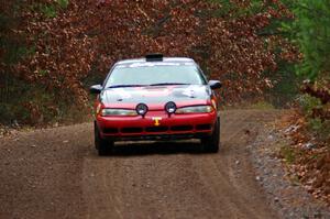 Erik Hill / Oliver Cooper in their Eagle Talon near the finish of SS10 (Menge Creek 1)