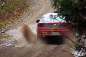 Erik Hill / Oliver Cooper in their Eagle Talon near the finish of SS10 (Menge Creek 1)