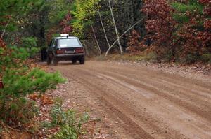 Tim Maskus working med sweep near the finish of SS10 (Menge Creek 1)