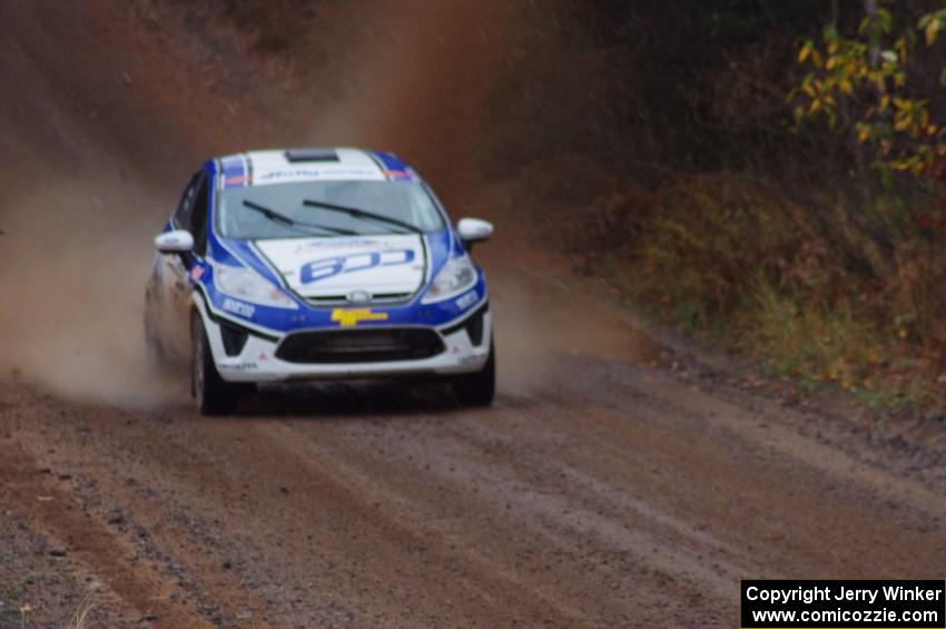 Dillon Van Way / Jake Blattner Ford Fiesta near the finish of SS10 (Menge Creek 1)