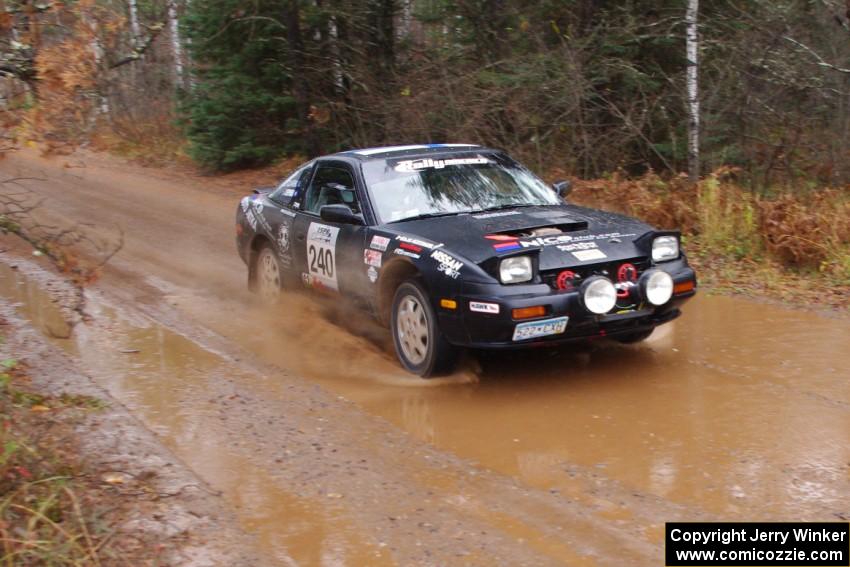 Ian Seppanen / Dexter Clark in their Nissan 240SX near the finish of SS10 (Menge Creek 1)