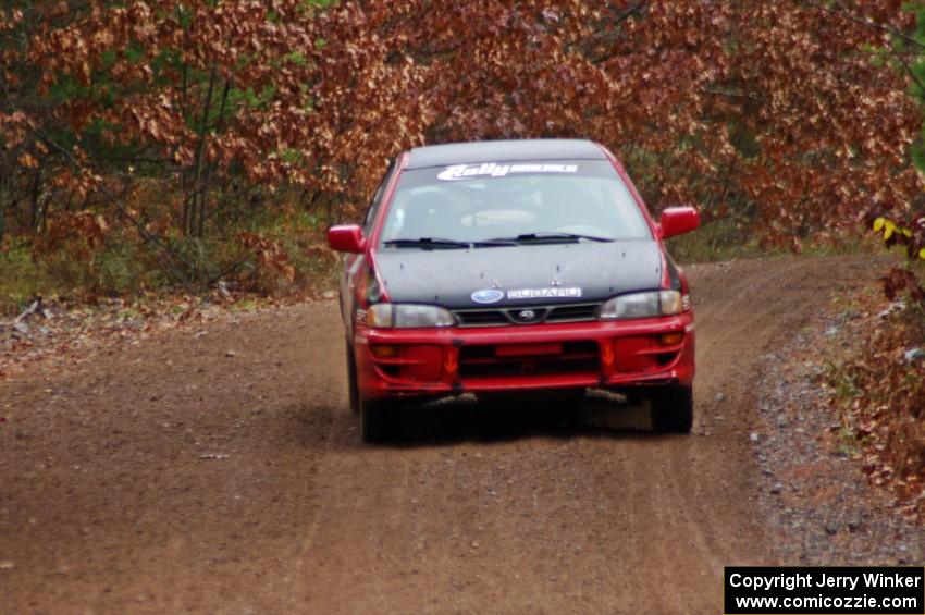 Chris Gordon / Jennifer Majszak in their Subaru Impreza on SS10 (Menge Creek 1)