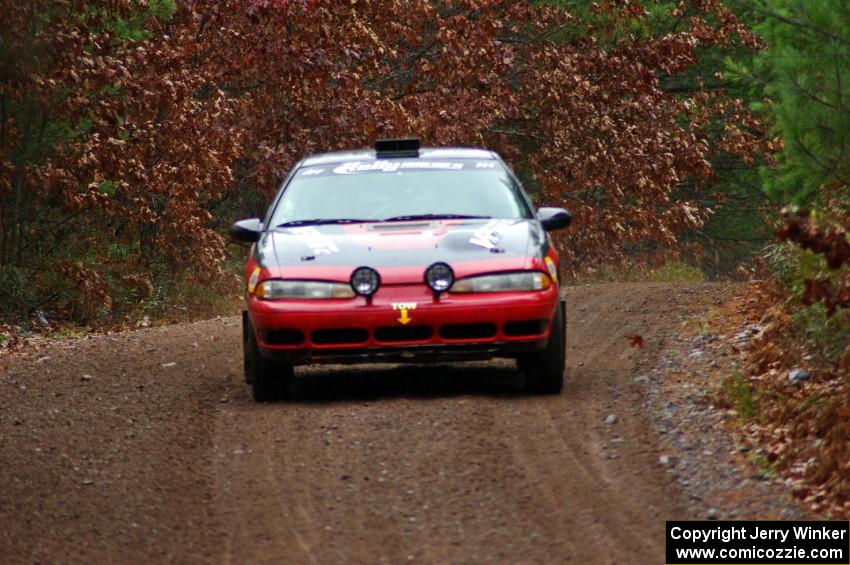 Erik Hill / Oliver Cooper in their Eagle Talon near the finish of SS10 (Menge Creek 1)