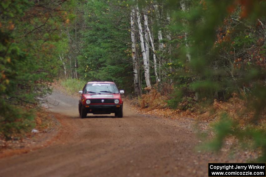 Dave Grenwis / Drew Burkholder in their VW GTI on SS10 (Menge Creek 1)