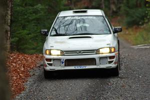 Henry Krolikowski / Cindy Krolikowski in their Subaru Impreza on SS13 (Herman 1)