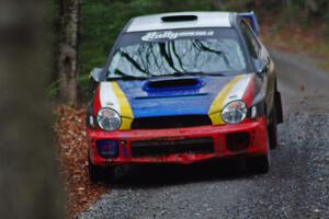 Janusz Topor / Michal Kaminski in their Subaru WRX STi on SS13 (Herman 1)