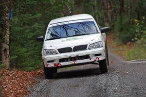 Jan Zedril / Jody Zedril in their Mitsubishi Lancer ES on SS13 (Herman 1)