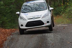 Joseph Burke / Alex Kihurani in their Ford Fiesta R2 catch air on SS13 (Herman 1)