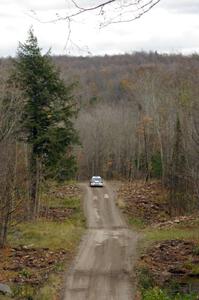 Adam Yeoman / Jordan Schulze in their Subaru Impreza on SS16 (Arvon Tower 2)