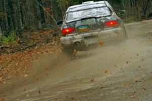 Mason Moyle / Gary Barton in their Subaru Impreza 2.5RS on SS16 (Arvon Tower 2)