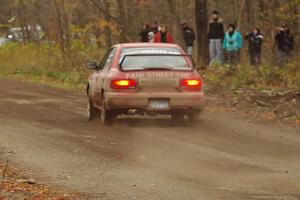 Brianne Corn / Jeremy Rowland in their Subaru Impreza on SS16 (Arvon Tower 2)