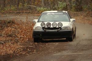 Billy Mann / Mary Warren in their Honda Civic on SS16 (Arvon Tower 2)