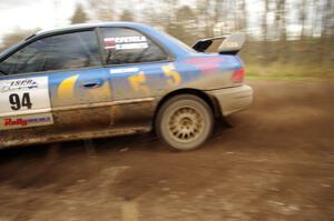 Piotr Fetela / Ray Vambuts in their Subaru Impreza STi on SS16 (Arvon Tower 2)