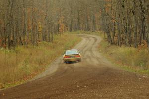 Mychal Summers / Ryan DesLaurier in their Mazda RX-7 on SS16 (Arvon Tower 2)