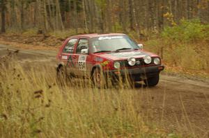 Dave Grenwis / Drew Burkholder in their VW GTI on SS16 (Arvon Tower 2)