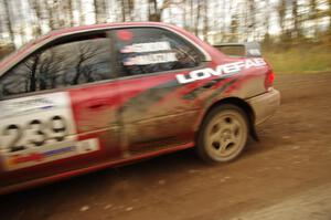 Chris Gordon / Jennifer Majszak in their Subaru Impreza on SS16 (Arvon Tower 2)