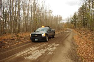 One of the sweep trucks after SS16 (Arvon Tower 2)