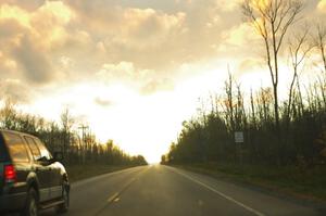 Gorgeous sunset on Skanee Rd. while driving back to L'Anse, MI