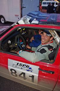 Daryn Chernick / Matt Conte in their VW GTI at the finish of the rally in L'Anse, MI