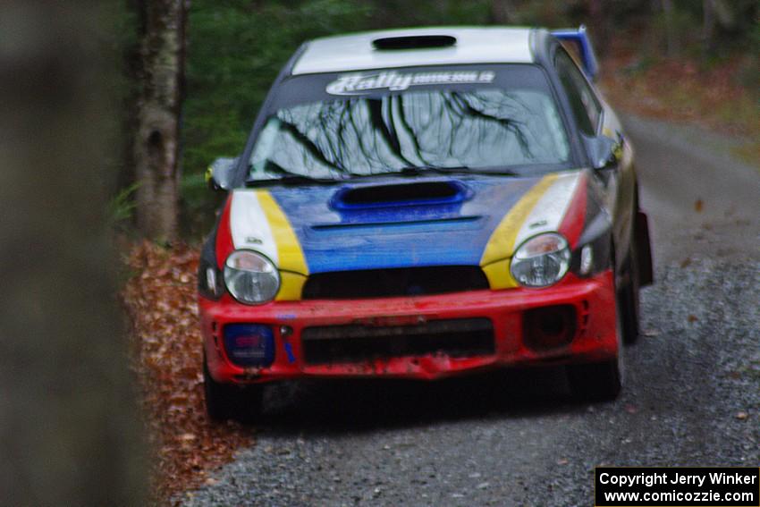 Janusz Topor / Michal Kaminski in their Subaru WRX STi on SS13 (Herman 1)