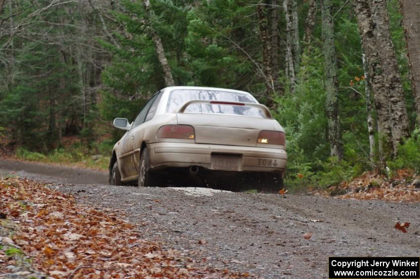 Tyler Witte / Rob Bohn in their Subaru Impreza on SS13 (Herman 1)