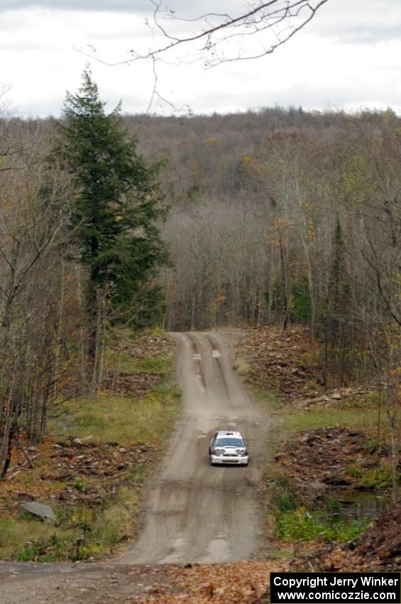 Adam Yeoman / Jordan Schulze in their Subaru Impreza on SS16 (Arvon Tower 2)