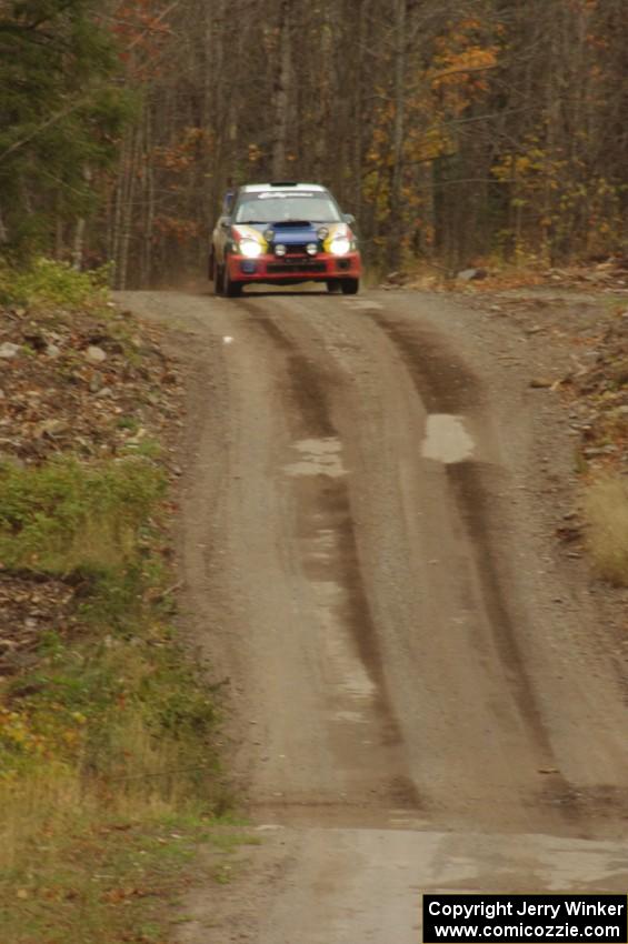 Janusz Topor / Michal Kaminski in their Subaru WRX STi on SS16 (Arvon Tower 2)