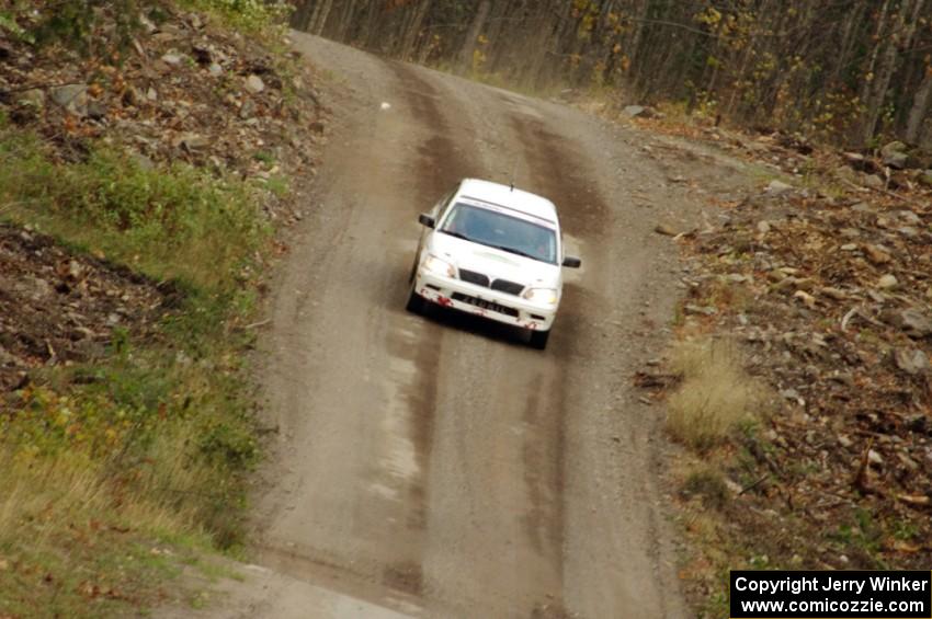 Jan Zedril / Jody Zedril in their Mitsubishi Lancer ES on SS16 (Arvon Tower 2)
