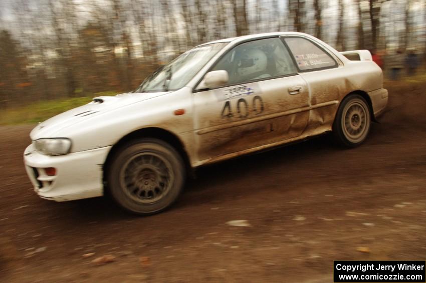 Tyler Witte / Rob Bohn in their Subaru Impreza on SS16 (Arvon Tower 2)