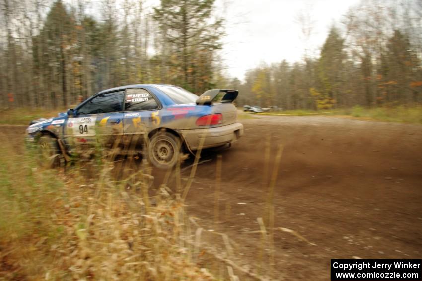 Piotr Fetela / Ray Vambuts in their Subaru Impreza STi on SS16 (Arvon Tower 2)