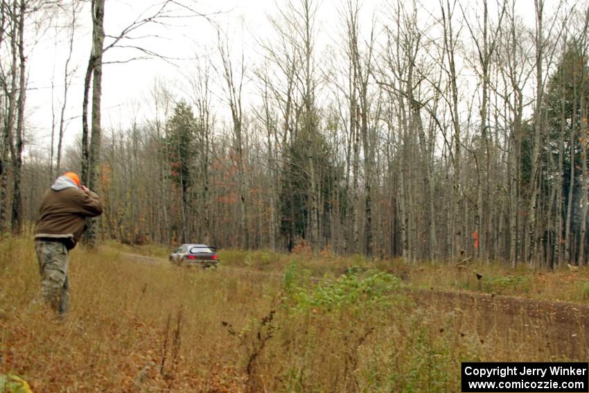 Chad Haines / Paul Oliver in their Subaru Impreza 2.5RS on SS16 (Arvon Tower 2)