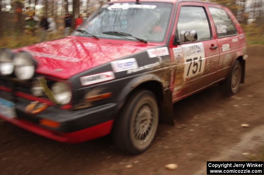 John Kimmes / Greg Smith in their VW GTI on SS16 (Arvon Tower 2)