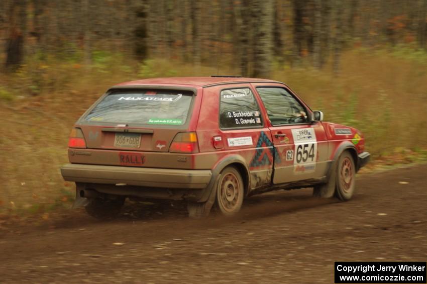 Dave Grenwis / Drew Burkholder in their VW GTI on SS16 (Arvon Tower 2)